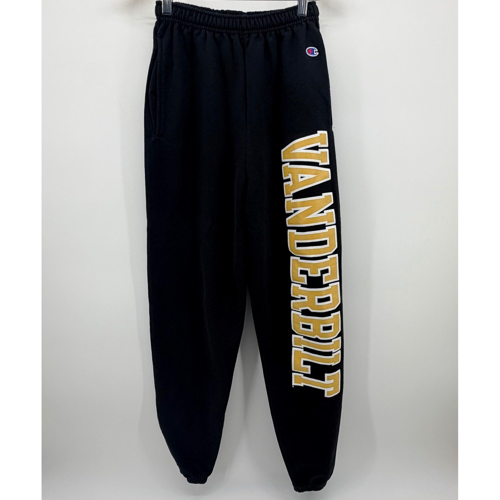 Champion Sweatpants Men Small Black Vanderbilt University Joggers Collegiate